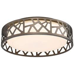 LED Flush Mount Ceiling Light, VICNIE 14 Inch 20W Dimmable Round Deco Lighting Fixture Oil Rubbed Bronze Finished,1400 Lumens 3000K Warm White, ETL Listed for Kitchen, Hallway, Bedroom, Stairways