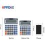 OFFIDIX Basic Office Calculators,Solar and Battery Dual Power Electronic Calculator Portable Large LCD Display Calculator Big Numbers Desktop Calculator (Big Size)