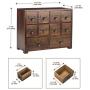 Primo Supply Traditional Solid Wood Small Chinese Medicine Cabinet l Vintage and Retro Look with Great Storage Apothecary Drawer Herbal Dresser l Great for Modern Gear | Wide - NO Assembly Required