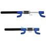 LC Prime Steering Wheel Lock Universal Vehicle Car Truck Van SUV Keyless Password Coded Twin Hooks Extendable Retractable Heavy Duty Security Guard Anti Theft Steel Plastic Blue