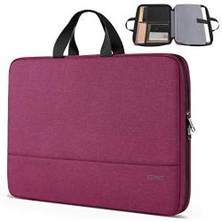 Ytonet 15.6 Inch Laptop Case, TSA Friendly Laptop Sleeve for Women Men Lightweight Slim Computer Carrying Case Compatible for HP Dell Asus Laptops,Computer Protective Case, Purple Red