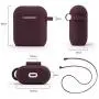 Filoto Case for Airpods, Airpod Case Cover for Apple Airpods 2&1 Charging Case, Cute Air Pods Silicone Protective Accessories Cases/Keychain/Pompom/Strap, Best Gift for Girls and Women, Burgundy