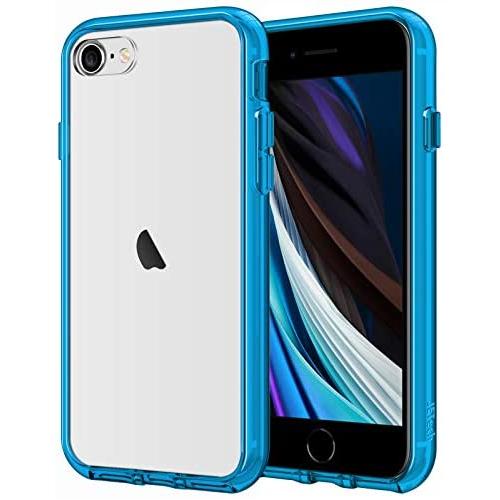 JETech Case for iPhone SE 2020 2nd Generation, iPhone 8 and iPhone 7, 4.7-Inch, Shockproof Bumper Cover, Anti-Scratch Clear Back (Blue)