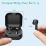 Wireless Earbuds, Willful Bluetooth Earbuds with Microphone, Stereo Sound, Clear Call, Touch Control, USB-C Charge, Bluetooth V5.0, Waterproof, Secure Fit, in-Ear Headphones Earphones (Black)