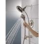 Delta 144938DC-SS-I20 Lahara In2ition 2-in-1 Single-Handle 5-Spray Tub and Shower Faucet in Brushed Nickel