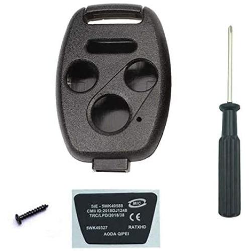 Olivine Auto Key Fob Shell Case Fits for Honda 2008-2012 Accord 2006-2013 Civic EX 2009-2015 Pilot 2005-2006 CR-V Keyless Entry Remote Replacement Key Fob Shell with Screwdriver (1PCS)