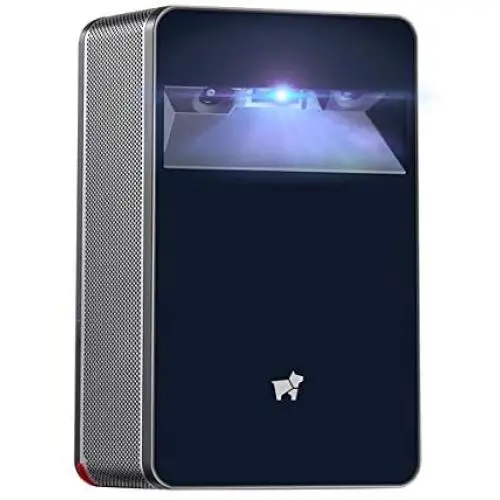 Portable Ultra-Short-Throw Smart Projector - Puppy Cube Mini Interactive Touchscreen Projector, 4K HDR, Auto-focus, DLP, Wi-Fi & Bluetooth, 23-100'' Picture, HDMI/USB, Android, Home Theater Projectors