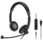 Sennheiser SC 75 USB MS (507086) - Double-Sided Business Headset | For Skype for Business, with Mobile Phone, Tablet, Softphone, and PC | HD Sound & Noise-Cancelling Microphone (Black)