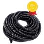 1 PCS 3/8'' Cable Spiral Wire Wrap(Wrapping Range:0.35''-2.8''，Length 26 ft) Wire Cable Management,Spiral Wire Wrap Cord for Computer and TV，Protect Pets from Chewing，Black-Spiral Cable Wrap