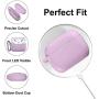 [2 Pack] SNBLK Designed for Airpods Pro Case Cover Silicone Protective Charging Case Skin with Keychain Compatible for Apple Airpods Pro 2019, (Front LED Visible) Black/Larvender