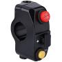 Qiilu 7/8'' Motorcycle Turn Signal Switch Motorcycle Handlebar Waterproof Control Switch with Horn Turn Signal High Low Beam Control Universal for Motorbikes, Electric Bike, ATVs, Scooters
