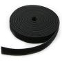 Saisn Reusable Fastening Tape Cable Ties 3/4 Inch Double Side Hook Roll (5 Yard, Black)