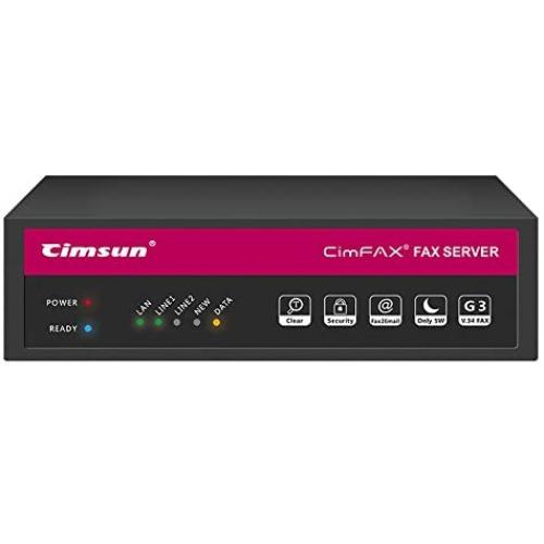 CimFAX H5S High Speed 33.6k Fax Server Auto Save FAX as PDF 100 Users Paperless Fax Machine Cost-Effective Fax Modem Fax Via Telephone Line (8GB)