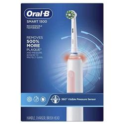 Oral-B Smart 1500 Electric Power Rechargeable Battery Toothbrush, Pink