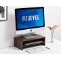 FITUEYES Computer Monitor Stand Clamp Desk TV Shelf Risers 16.7 inch 2 Tiers Monitor Stand Save Space DT204203WB