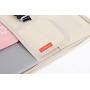 Lazyaunti Zipper Portfolio Organizer A4 Note Pouch-Waterproof Document Bags/Zipper Binder/Paper Case for 12.5'' Mac,Tablet,Pens,washi Tape,Journals,Sketch Books(Navy Blue Leaf)