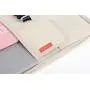 Lazyaunti Zipper Portfolio Organizer A4 Note Pouch-Waterproof Document Bags/Zipper Binder/Paper Case for 12.5'' Mac,Tablet,Pens,washi Tape,Journals,Sketch Books(Navy Blue Leaf)