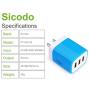 Charger Plug, Charging Block Sicodo 5-Pack 3.1Amp 3-Port USB Charger Cube for iPhone X/8/7/6S/6S Plus/6 Plus/6, Samsung Galaxy, LG, HTC, Moto, Kindle Charger Box