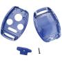 Cutting Not Required - Replacement Key Fob Shell Case Fit for Honda Accord Civic Ex Pilot CR-V 4 Buttons Keyless Entry Remote Car Key Housing with Screwdriver (Blue Red)