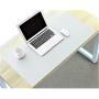 Desk Mat Blotter Table Protector Pad on Top of Office Desks Laptop Computer Desktop Accessory Decoration Cover Under Keyboard Large Mousepad Pads for Men Girl Women Kids PU Leather White 16 x 32 Inch