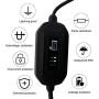 PRIMECOM Level 2 EV Charger 220/240V, 16A, 30ft & 50ft, Portable EVSE Electric Vehicle Charging Cable Compatible with Bolt Volt Leaf BMW i3 Fiat 500e Clarity NIRO Prius (30 Feet, 10-30P)