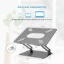 Boyata Laptop Stand, Adjustable Ergonomic Laptop Holder, Aluminium Alloy Notebook Stand Compatible for MacBook Pro/Air, Dell XPS, Lenovo, Samsung Laptops Up to 17 inches-Space Gray