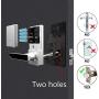 NGTeco Smart Door Lock with Electronic Touchscreen Keypad and WiFi Bridge Keyless Entry Door Lock Easy Install, Digital Smart Lever Lock with Alarm System,App,Code,Card and Key for Front Door,Black