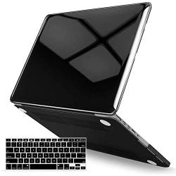 IBENZER MacBook Pro 13 Inch Case 2015 2014 2013 end 2012 A1502 A1425, Hard Shell Case with Keyboard Cover for Old Version Apple Mac Pro Retina 13, Jet Black, R13CYJB+1A