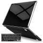 IBENZER MacBook Pro 13 Inch Case 2015 2014 2013 end 2012 A1502 A1425, Hard Shell Case with Keyboard Cover for Old Version Apple Mac Pro Retina 13, Jet Black, R13CYJB+1A