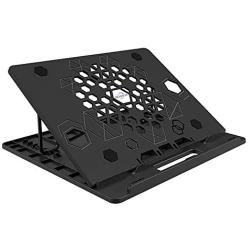 AICHESON Portable Laptop Stand, Adjustable Height 1.16 LB Ergonomic Ventilated Computer Stands Compatible with Apple MacBook, X5 Black