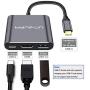 Manifun USB C to HDMI multiport Adapter, Thunderbolt 3 to HDMI 4K Port, USB 3.0 Port, USB C Power Charging Port Compatible MacBook Pro, MacBook, Samsung Galaxy S9/S10/ S20/ Note 9/Note 10/Note 20
