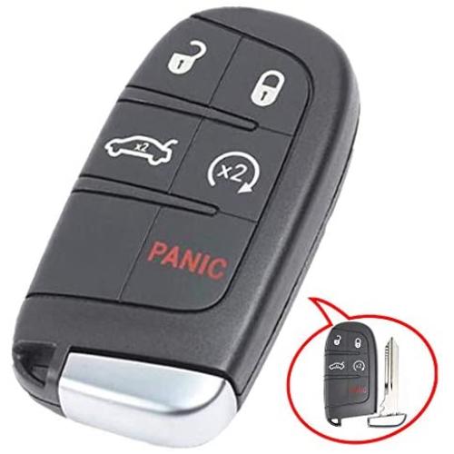 Beefunny 433MHz ID46 Chip M3N-40821302 Replacement 4+1 5 Button Smart Remote Key Fob for Chrysler 300 2011-2018 (1)