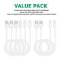 iPhone Charger,Atill Lightning Cable 5Pack 6FT iPhone Charging Cable Cord Compatible with iPhone X 8 8Plus 7 7Plus 6s 6sPlus 6 6Plus SE 5 5s 5c iPad iPod & More (white)