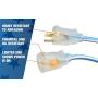 Southwire 1637SW0061 12/3 25-Foot SJEOW Supreme Extension Cord, Blue/White