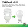 Sunco Lighting 10 Pack A19 LED Bulb, 9W=60W CFL Replacement, 6000K Daylight Deluxe, 800 LM, Dimmable, Twist and Lock GU24 Pin Base, Indoor Light - UL