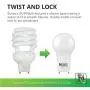 Sunco Lighting 10 Pack A19 LED Bulb, 9W=60W CFL Replacement, 5000K Daylight, 800 LM, Dimmable, Twist and Lock GU24 Pin Base, Indoor Light - UL