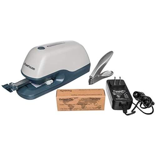 PraxxisPro Electric Stapler Heavy Duty Professional Office Stapler for Home, School and Business for 2 to 40 sheets, Includes Stapler Remover, Power Cord for AC power, and 5000 Standard Staples