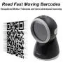 TEEMI 1D 2D Handsfree Presentation Barcode Scanner, One Megapixel High Resolution Sensor QR Code USB Wired Automatic Reader for PC POS Mac OS Support Moving Bar Code, TMSL-70