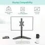 WALI Free Standing Single LCD Monitor Fully Adjustable Desk Mount Fits 1 Screen up to 32 inch, 17.6 lbs. Weight Capacity (MF001), Black WALI Free Standing Single LCD Monitor Fully Adjustable Desk Mount Fits 1 Screen up to 32 inch, 17.6 lbs. Weight Capacity (MF001), Black