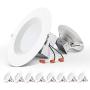 Freelicht 10 Pack 5/6 Inch Slim LED Downlight with Junction Box, 15W=110W, 1200 LM, Dimmable, 5000K Daylight Recessed Lighting, Simple Retrofit Installation - ETL