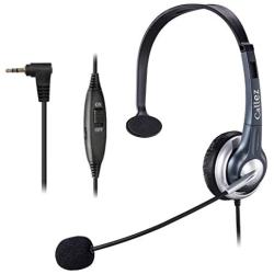 Callez 2.5mm Cordless Phone Headset Mono, Hands-Free Telephone Headset With Noise Canceling Mic For DECT AT&T ML17929 Vtech Panasonic KX-T7630 KX-T7633 Uniden RCA Cisco Call Center Home Office(C300D1)
