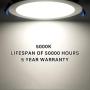 JJC 6 Inch Ultra Thin Led Recessed Lighting with Junction Box,5000K Daylight White, CRI90+, IC Rated,850 Lumens 13W 65W Eqv. Dimmable Led Downlight ETL and Energy Star Certified- Pack of 12