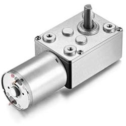uxcell DC 24V 30RPM Worm Gear Motor 6mm Shaft High Torque Turbine Reducer