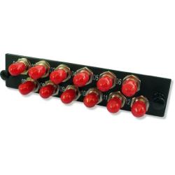 Lynn Electronics 12 Fiber ST Singlemode Adapter Strip, 12 Simplex ST Ports, LGX Footprint