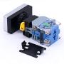 Taiss / 22mm 10A 440V 1 NO 1 NC ON Off Start Stop Momentary Switch Push Button with Yellow Light Indicator Light Voltage 110V LA38-11D/RG