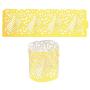 Creative-Idea 50Pcs Laser Hollow Paper Lampshade LED Electronic Candle Lights Around Paper Lace for Votive Centerpieces Wedding Birthday Party Baby Shower Golden
