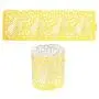 Creative-Idea 50Pcs Laser Hollow Paper Lampshade LED Electronic Candle Lights Around Paper Lace for Votive Centerpieces Wedding Birthday Party Baby Shower Golden