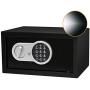SamYerSafe Safe Box with Sensor Light,0.45 Cubic Feet Security Safe with Electronic Digital Keypad Money Safe Steel Construction Hidden with Lock，Wall or Cabinet Anchoring Design for Office Home Hotel