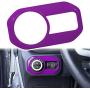 Headlight Lamp Switch Trim Cover Button Decoration Interior Accessories for 2018-2021 Jeep Wrangler JL JLU & Gladiator JT (Purple)
