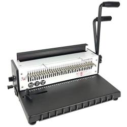 Rayson TD-1500B34R Binding Machine, Round Holes, 3:1 Pitch Wire-O Binder Punch 15 Sheets/Bind 130 Sheets with Sturdy Metal Construction